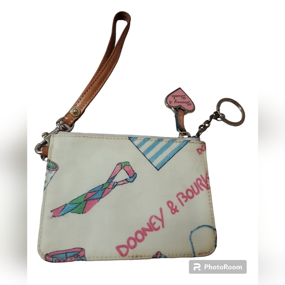 Vintage Dooney And Bourke Rainbow Zipper Wristlet - Picture 2 of 11